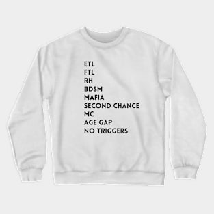 Romance Book Lovers Acronyms Crewneck Sweatshirt